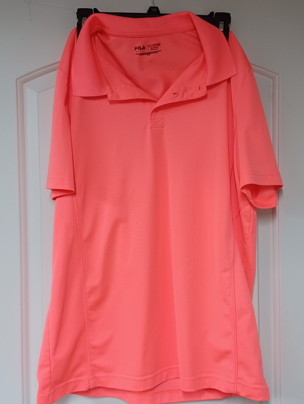 Fila Neon Coral Men's Polo Shirt Sport Golf